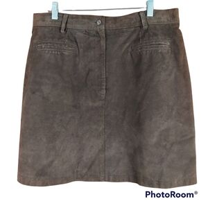 VINTAGE AILES DE LA MODE suede leather skirt size 15/16 Made in Canada